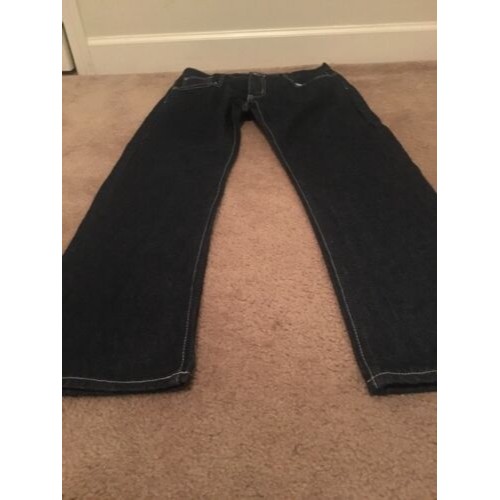 Mecca Men's Blue Denim Jeans Zip Button W/Pockets Size 34